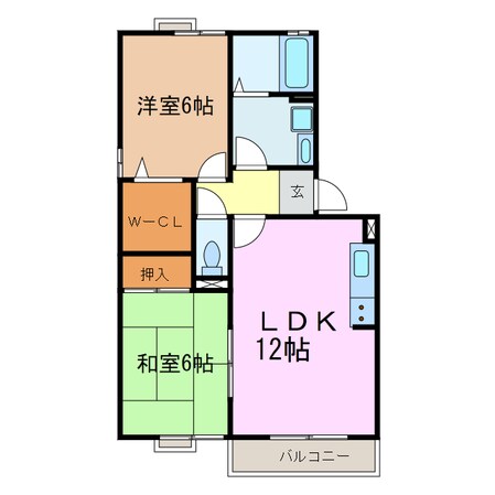 サクセス岩崎台Ｃの物件間取画像